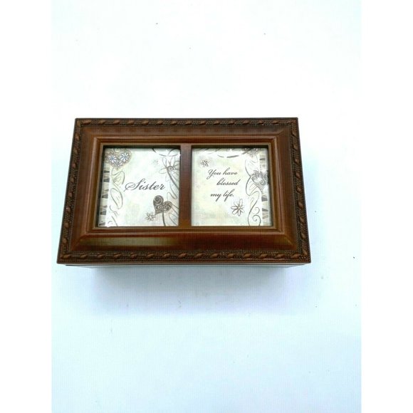 SANKYO COTTAGE GARDEN JEWELRY FLIP TOP MUSIC BOX 4" X 6" Viintage - Picture 9 of 12